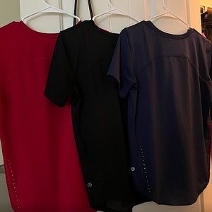 (Pack of 3) Lululemon High Neck Running and Training Tee sz 6